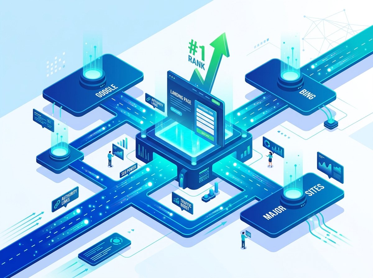 Rodovias de Backlinks apontando para Landing Page